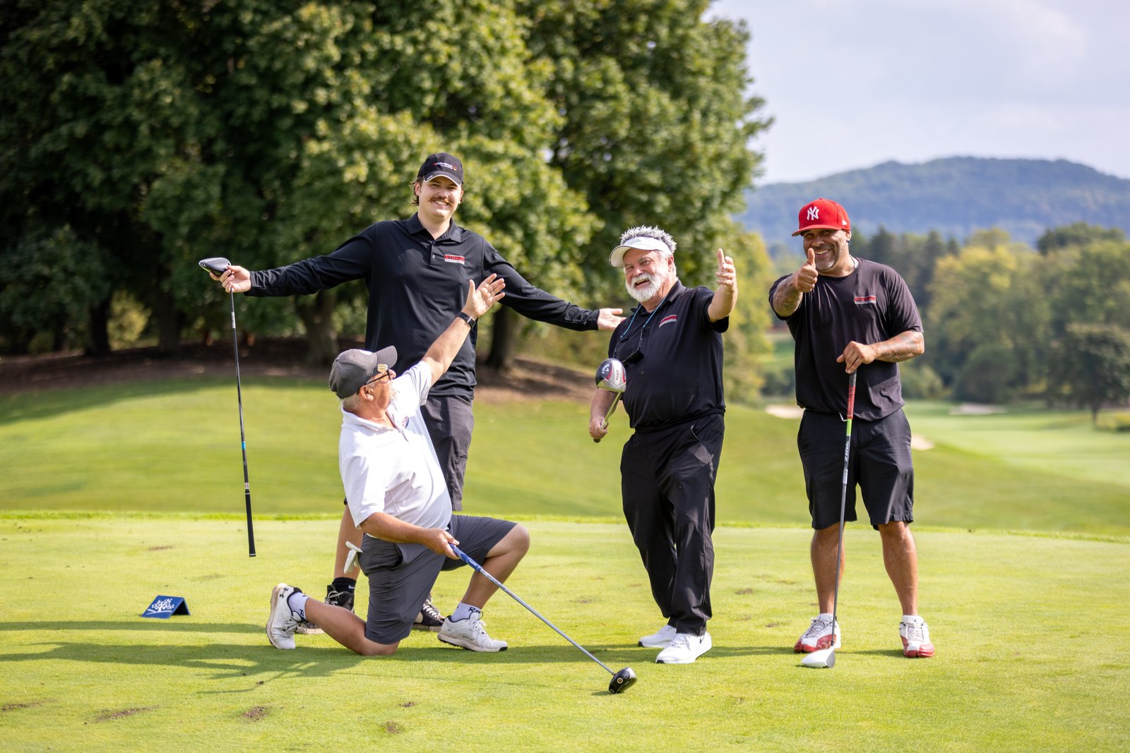 The Stokoe Communications team at a charity golf tournament
